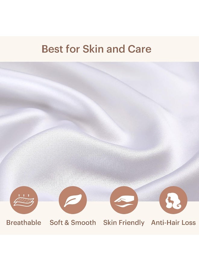 LILYSILK Silk Pillowcase for Hair and Skin Standard-100% Mulberry Silk 19 Momme Both Sides Silk Bed Pillow Cover with Hidden Zipper, 1 Pc (Standard Size 20''x26'', White) - Image 4